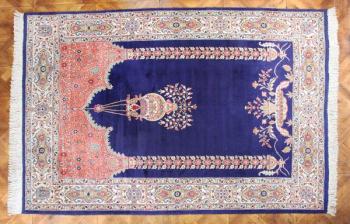 Persk modr koberec Kerman 351 X 231 cm